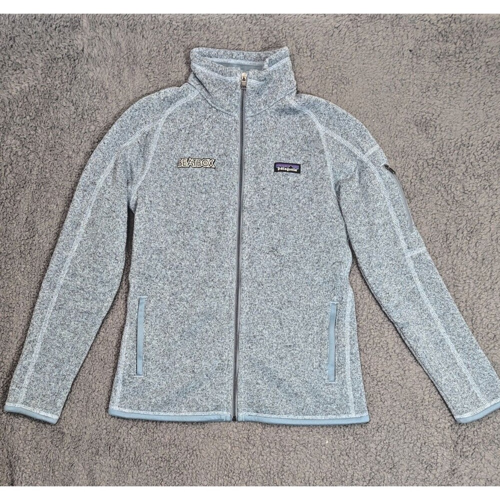 Patagonia Better Sweater Jacket Womens S Gray Full Zip Fleece Beatbox Logo